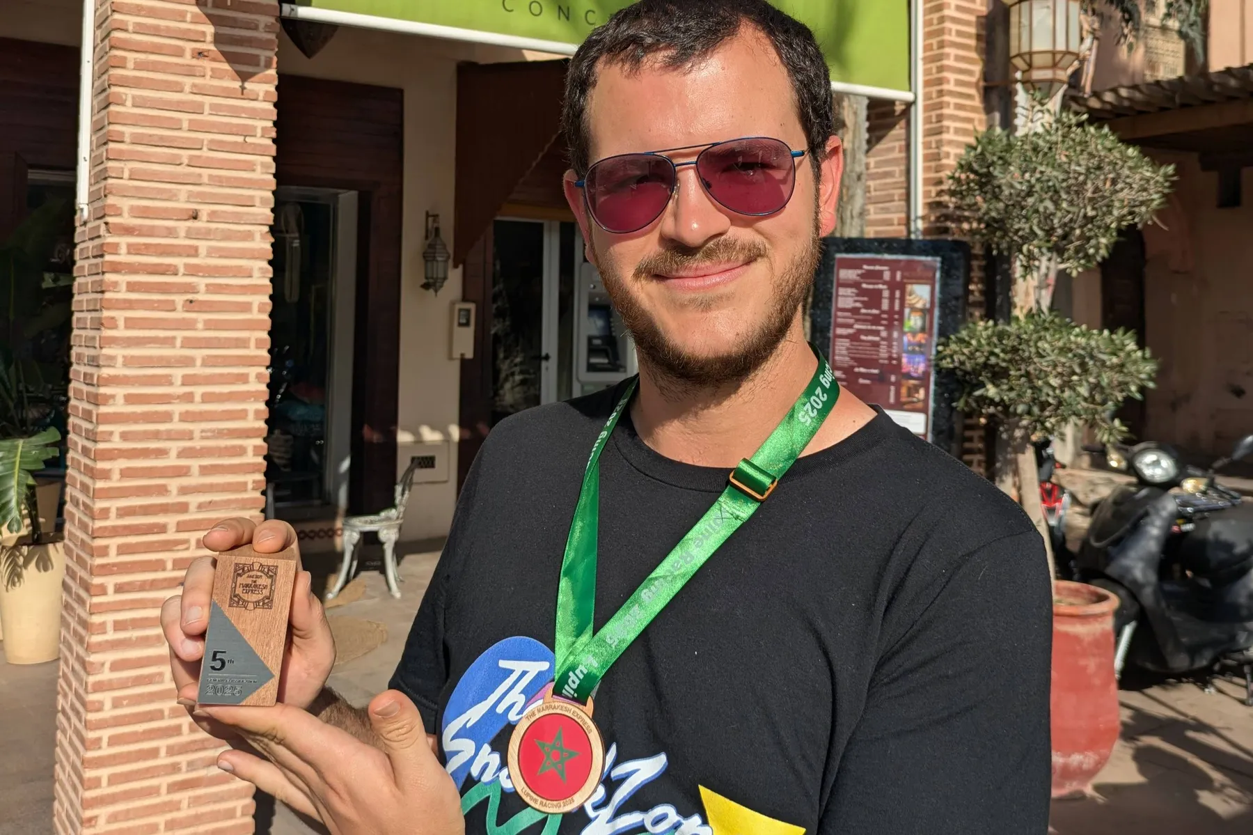 Me posing with the 5th place trophy